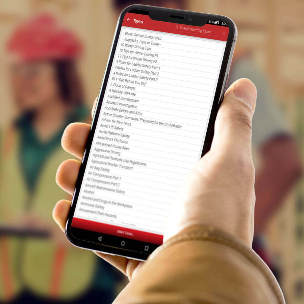 Safety Topics - Safety Meeting App